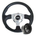 320mm Black Leather Steering Wheel + Boss fits Vauxhall Vectra A 2.0i GT 88-95 Mountney Classic  - Dynamic Drive