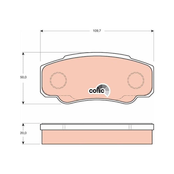 Genuine TRW Brake Pads (Rear) (R90) GDB3441