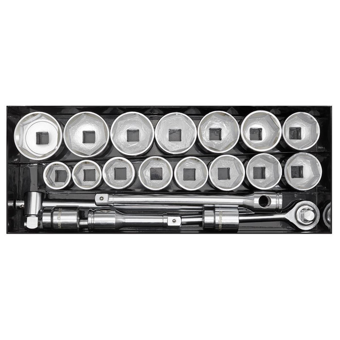 Sealey Socket Set 21pc 1"Sq Drive 6pt WallDrive Metric S0768