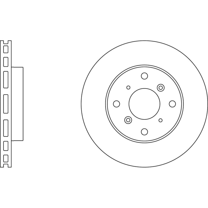 Apec Brake Disc Front Fits Honda Prelude