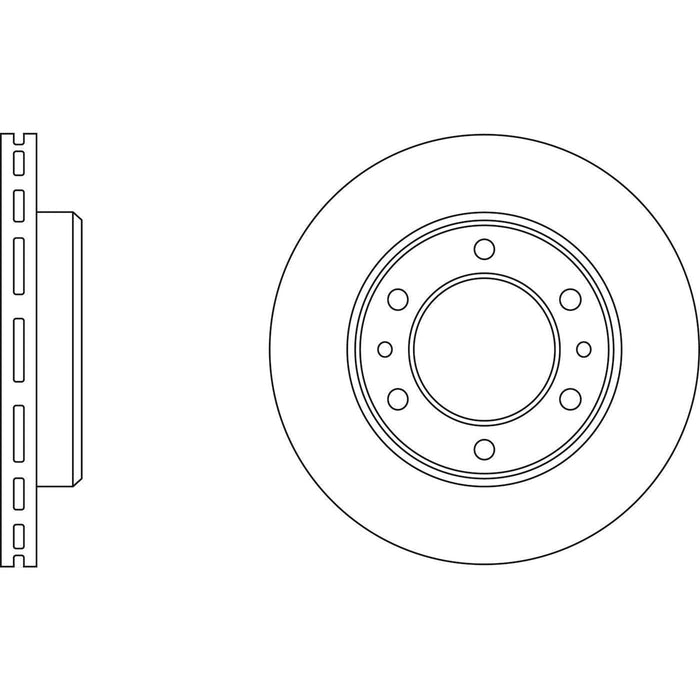 Apec Brake Disc Front Fits Toyota Hi-Lux Landcruiser