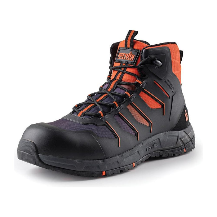 Scruffs Glide Safety Boot Black / Orange Size 10.5 / 45