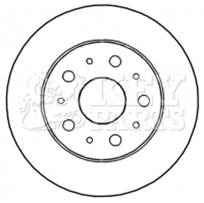 Genuine Key Parts KBD4621 Brake Disc Pair (Rear) Key Parts  - Dynamic Drive