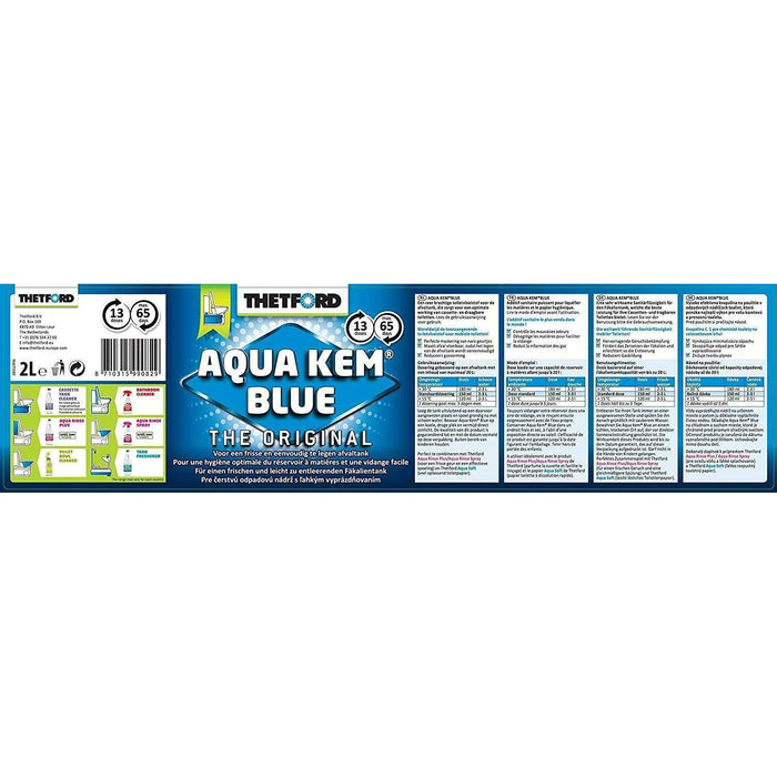 Thetford Chemical Aqua Kem Blue 2L Toilet Cassette Caravan Motorhome Fluid