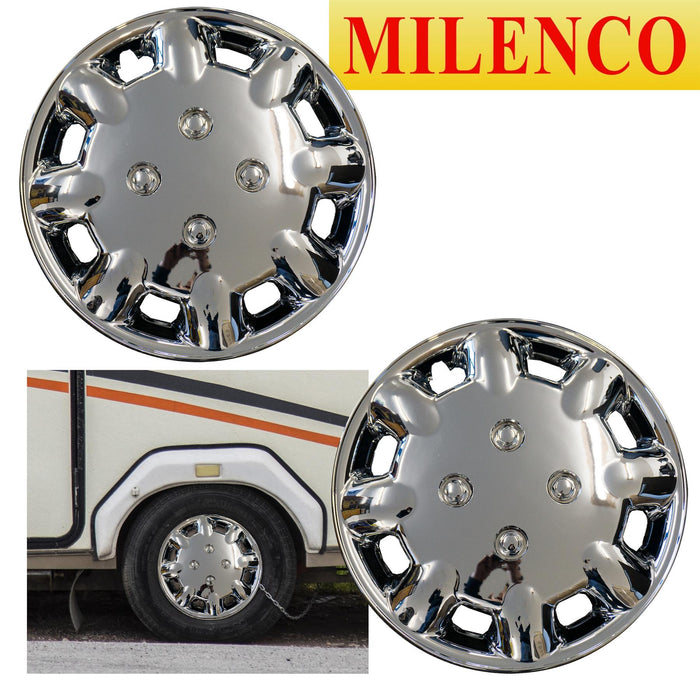 Milenco Caravan Wheel Trims / Hub Caps 333C  Bailey Type 13" Chrome Motorhome Milenco  - Dynamic Drive