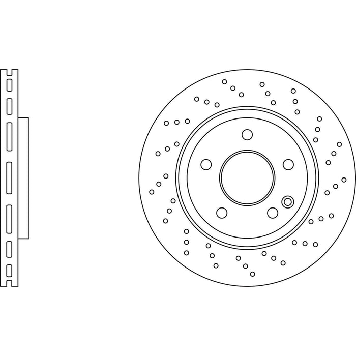 Apec Brake Disc Front Fits Mercedes A Class Non Drilled Version Dsk2904