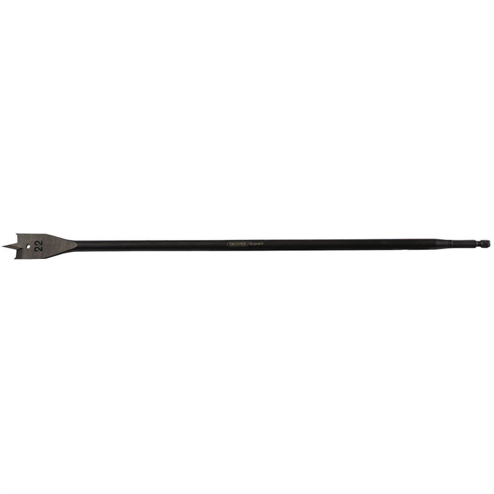 Draper Extra Long Flat Wood Bit, 405mm, 22mm 67674 Draper  - Dynamic Drive