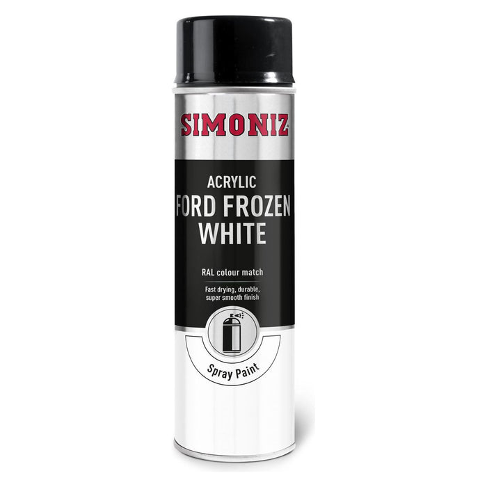 Simoniz Ford Van Frozen White Gloss Car Spray Paint 500ml Aerosol SIMP23D