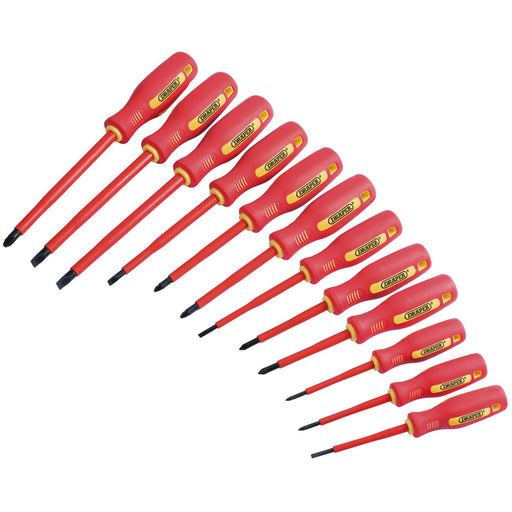 Draper Fully Insulated Screwdriver Set (12 Piece) 46541 Draper  - Dynamic Drive