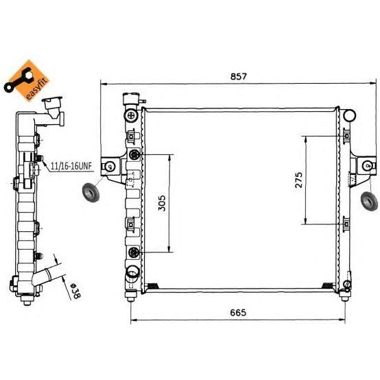 NRF Radiator fits Jeep Grand Cherokee NRF  - Dynamic Drive
