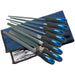 Draper Soft Grip Engineer's File and Rasp Set, 200mm, Blue (8 Piece) 44961 Draper  - Dynamic Drive