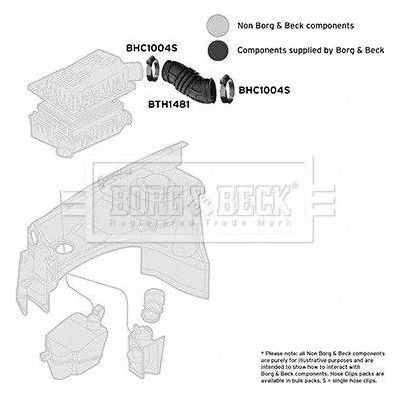 Genuine Borg & Beck Air Filter Hose fits Mitsubishi S'Wagon 99904 BTH1481 Borg & Beck  - Dynamic Drive