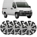 15" fits Fiat Ducato Wheel Trims Van Hubcaps Set of 4 Black Silver Quality UKB4C  - Dynamic Drive