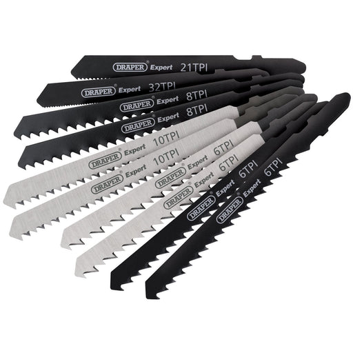 Draper Assorted HSS & HCS Jigsaw Blade Set (10 Piece) 81736 Draper  - Dynamic Drive