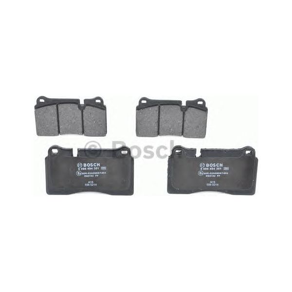 Bosch Brake Pad Set Bp1259 fits Land Rover Range Rover Sport TD - 3.6 - 06-12 09