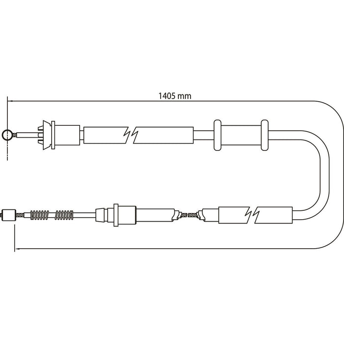 Apec Brake Cable Rear Left Fits Ford Ka