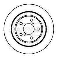 Genuine Borg & Beck Brake Disc Pair fits Subaru Legacy rear 2.2 89 BBD5047 Borg & Beck  - Dynamic Drive