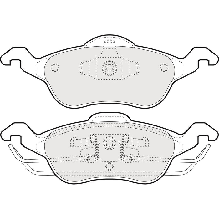 Genuine APEC Front Brake Discs & Pads Set Vented for Ford Focus