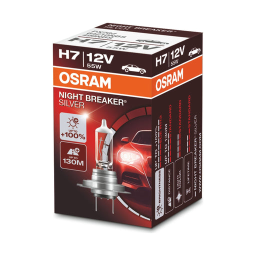 Osram NIGHT BREAKER SILVER H7, +100% more brightness, halogen headlamp, 64210NBS Osram  - Dynamic Drive