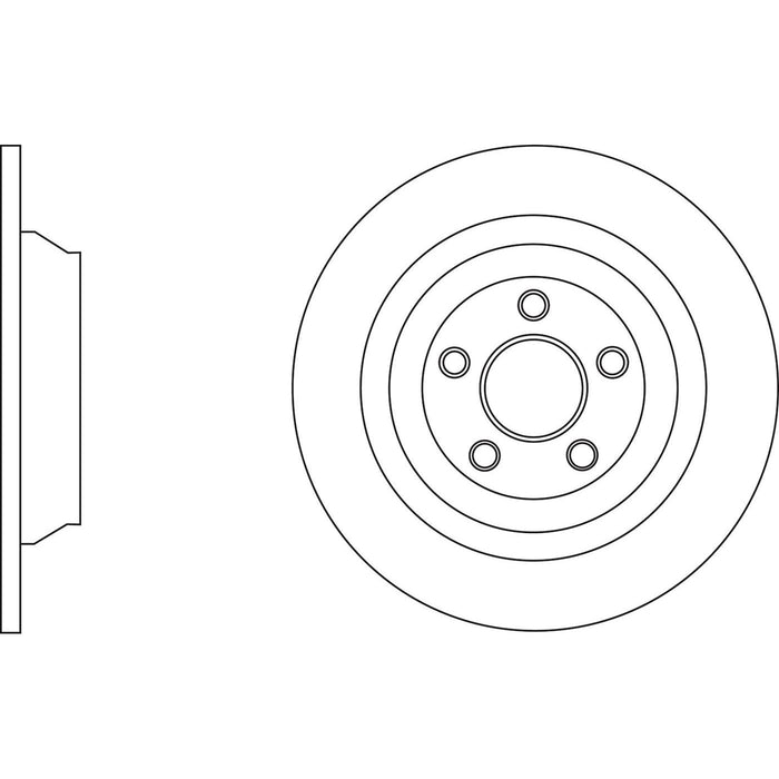 Genuine APEC Rear Brake Discs & Pads Set Solid for Ford Galaxy