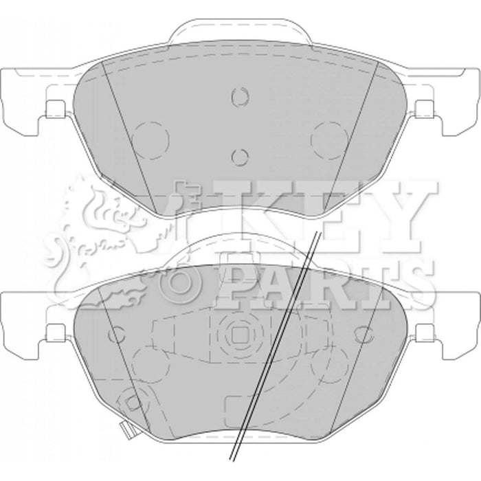 Genuine Key Parts KBP1883 Front Brake Pads-Includes Wear Indicators (Ate-Teves)