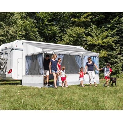 Fiamma F45 S Winch Awning Wind Out 450 Polar White Case Bordeaux Fabric