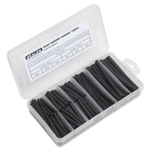 Sealey Heat Shrink Tubing Assortment 180pc 50 & 100mm Black HST501B Sealey  - Dynamic Drive