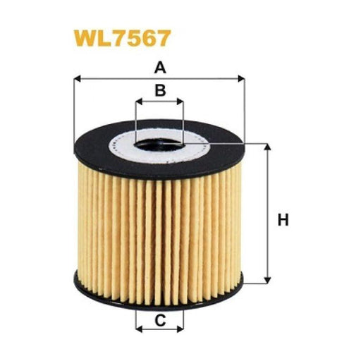 Genuine WIX Oil Filter Cartridge Plastic Ends fits KIA Sportage CRDi - 1.6 - 18 Wix Filters  - Dynamic Drive