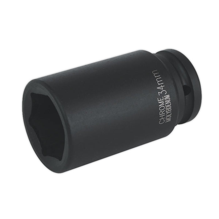 Sealey Impact Socket 34mm Deep 3/4"Sq Drive IS3434D