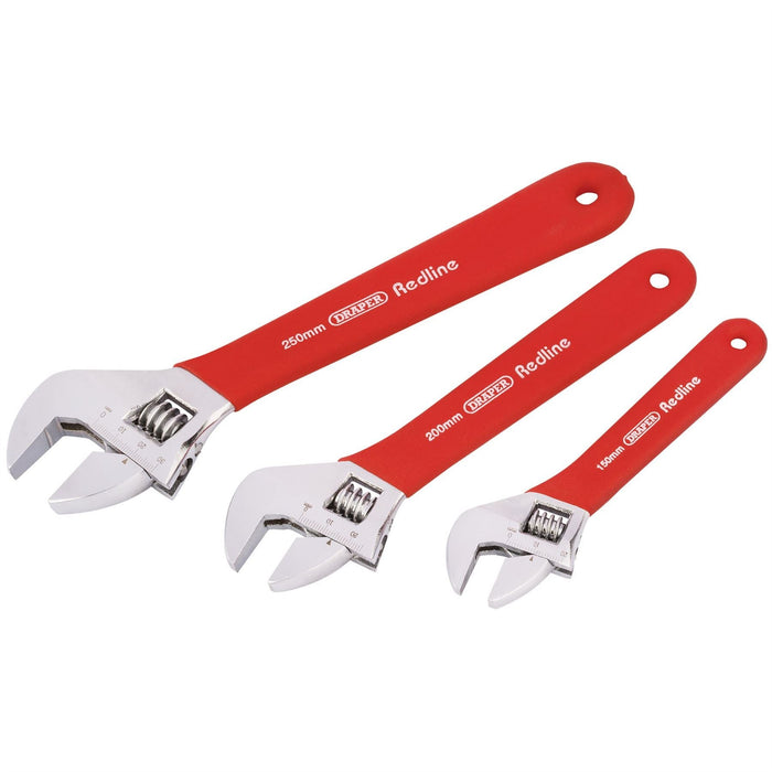 Draper Redline Soft Grip Adjustable Wrench Set (3 Piece) 67634 Draper  - Dynamic Drive