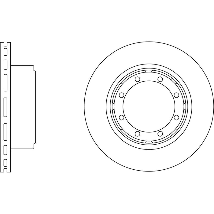 Apec Brake Disc Rear Fits Renault Mascott Master Maxity