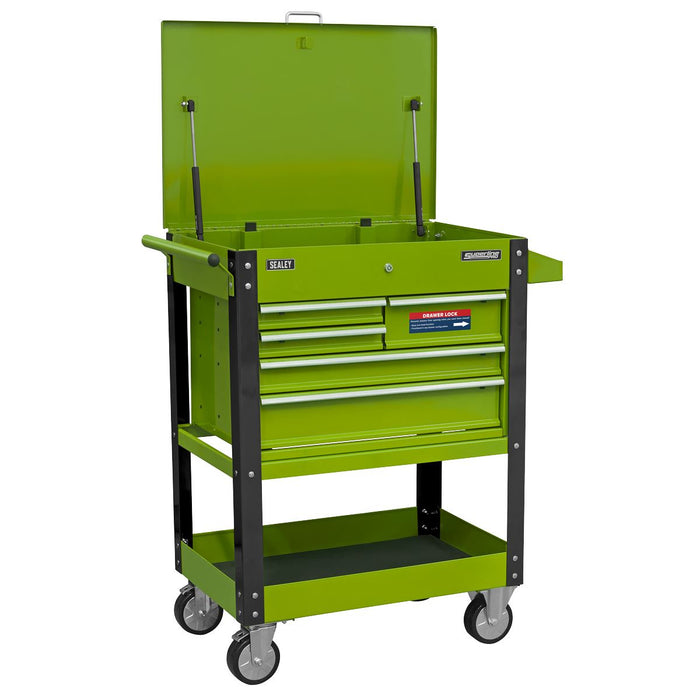 Sealey Heavy-Duty Mobile Tool & Parts Trolley with 5 Drawers and Lockable Top- H Sealey  - Dynamic Drive