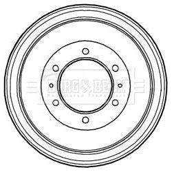 Genuine Borg & Beck Brake Drum fits Mitsubishi L200 4WD 069606 BBR7210 Borg & Beck  - Dynamic Drive