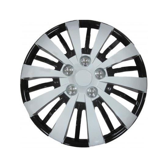 4x Wheel Trims Hub Caps 15" Covers in Silver and Black Alloy Look UKB4C  - Dynamic Drive