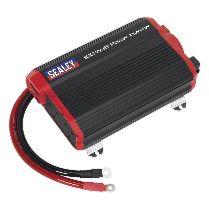 Sealey Power Inverter Modified Sine Wave 1100W 12V DC 230V ~ 50Hz PI1100 Sealey  - Dynamic Drive