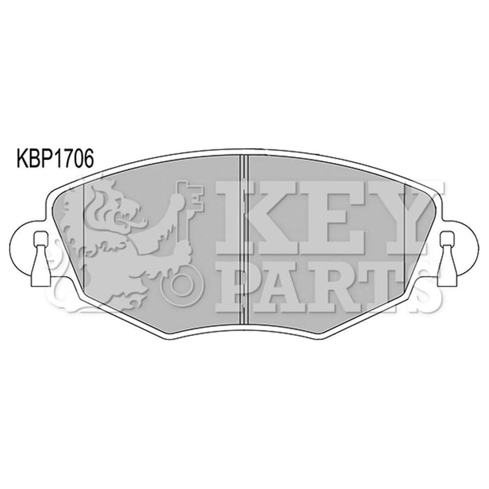 Genuine Key Parts KBP1706 Front Brake Pads - Includes Wear Indicators (Bosch)