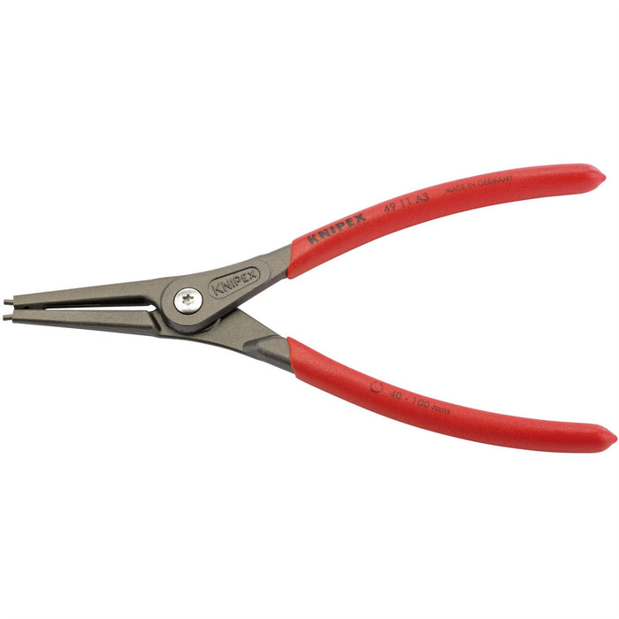 Draper Knipex 49 11 A3 225mm External Straight Tip Circlip Pliers, 40 - 100mm Ca Draper  - Dynamic Drive