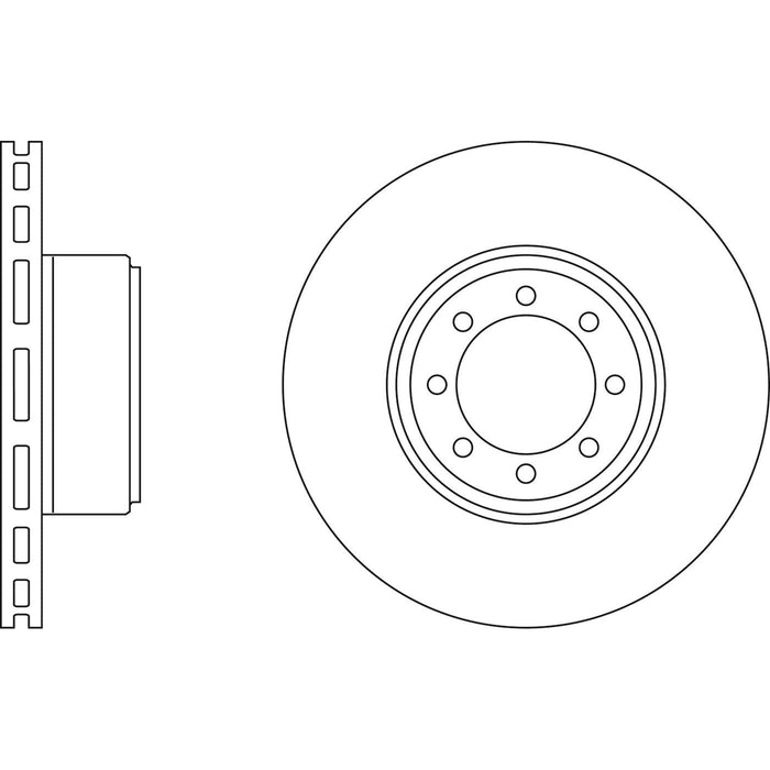 Genuine APEC Rear Brake Discs & Pads Set Vented for Iveco Daily