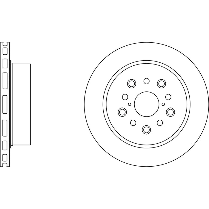 Genuine APEC Rear Brake Discs & Pads Set Vented for Lexus LS Apec  - Dynamic Drive