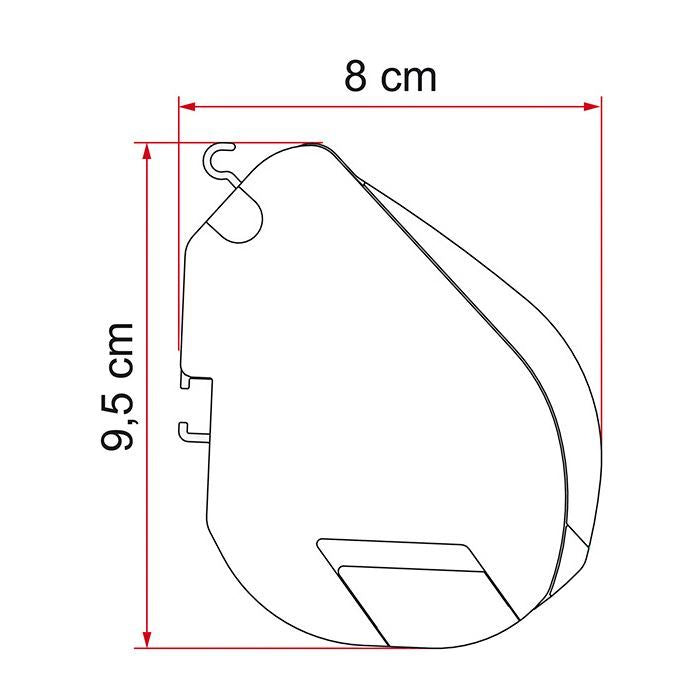 Fiamma F35 Pro Awning 250 Titanium Case Royal Grey Fabric Campervan Caravan