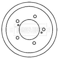 Genuine Borg & Beck Brake Drum fits Suzuki Vitara 2.0 inc.TD 9598 BBR7178 Borg & Beck  - Dynamic Drive