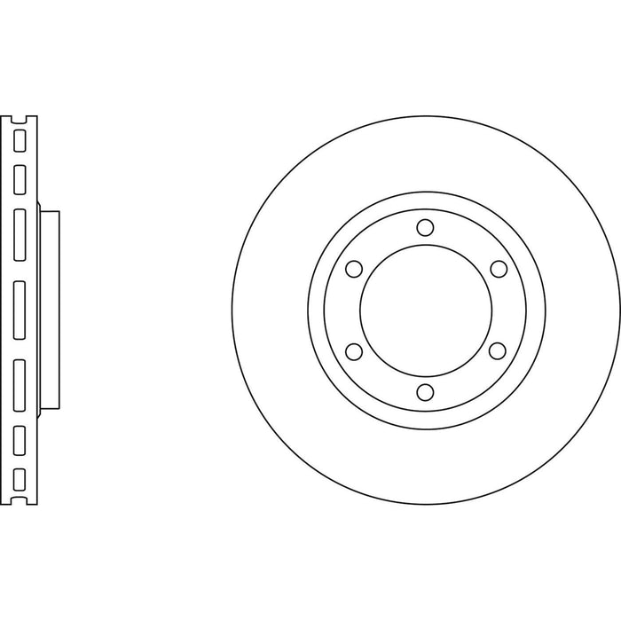 Genuine APEC Front Brake Discs & Pads Set Vented for Mitsubishi L200 Apec  - Dynamic Drive