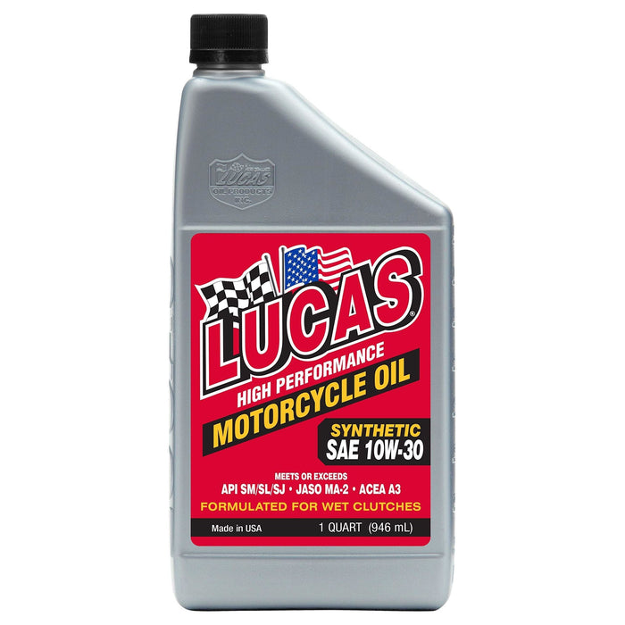 Lucas Oil 10W30 Fully Syn Motor Cycle Oil 946Ml 40708