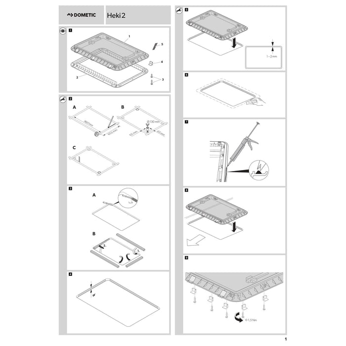 Dometic Heki 2 Rooflight 9104100235 Dometic  - Dynamic Drive