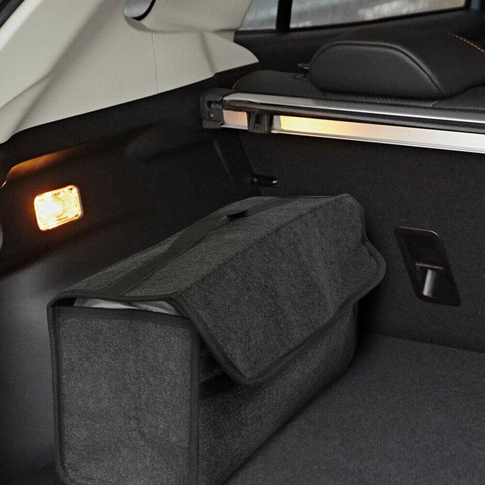 2 x Car Grey Carpet Boot Storage Bag Organiser Tools Breakdown Travel Tidy Large Sakura  - Dynamic Drive