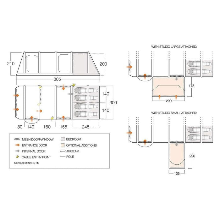 Vango Anantara IV Air 450XL Cloud Grey Tent 4 Berth Vango  - Dynamic Drive