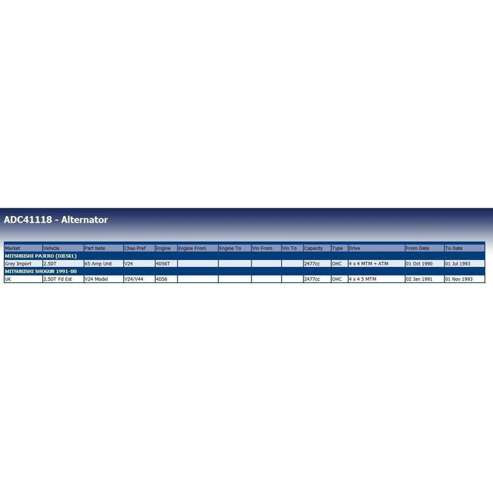 Blue Print ADC41118 Alternator