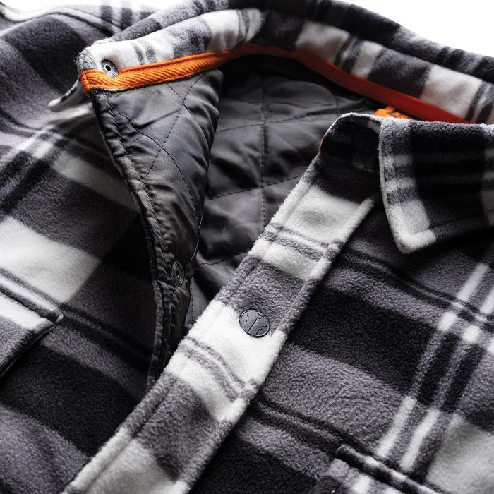 Scruffs Worker Padded Checked Shirt Black/White L