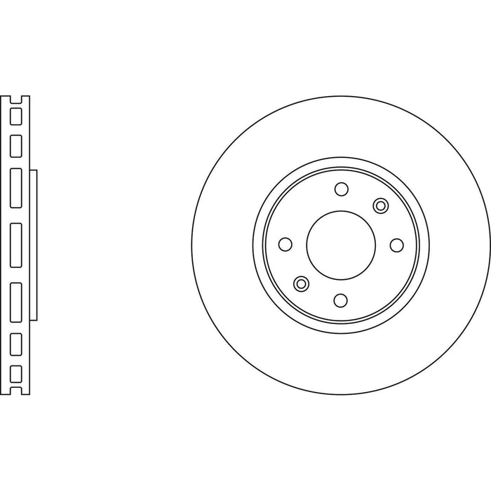 Apec Brake Disc Front Fits Citroen C5 Xantia