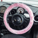 Pink Fluffy Furry Steering Wheel Cover for Fiat 500 500X Panda Tipo and more Streetwize  - Dynamic Drive